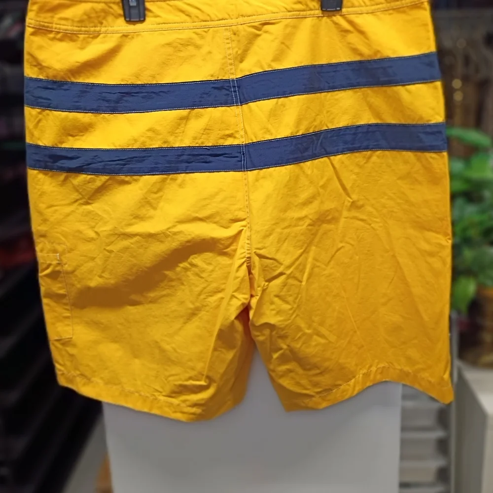 Tommy Hilfiger Yellow and Blue Men's Swim Shorts